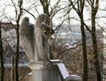 Vintage marble Angel at the cemetery