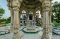 Vintage Marble Canopy Over Charnarvind (Holy Footprints) of Sahjanand Swami