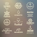 Vintage marine, nautical, navy labels Royalty Free Stock Photo