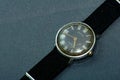 Vintage mechanical Soviet wristwatch Royalty Free Stock Photo