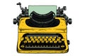 Vintage mechanical typewriter vector illustration