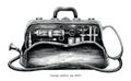 Vintage medical bag hand drawing engraving style