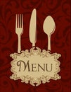 Vintage menu