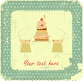 Vintage Menu Card Design with chef, birthday card