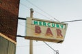 Vintage Mercury Bar sign, in Corktown, Detroit, Michigan Royalty Free Stock Photo