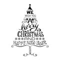 Vintage Merry Christmas and Happy New Year. Royalty Free Stock Photo