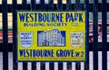 Vintage metal advertising. Westbourne Park Building Society.