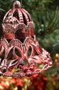 Vintage metal bell Christmas tree ornament Royalty Free Stock Photo