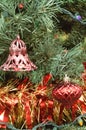 Vintage metal bell Christmas tree ornament Royalty Free Stock Photo