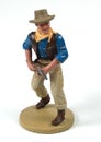 Vintage metal cawboy toy Royalty Free Stock Photo