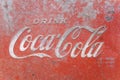 Vintage Metal Coca Cola Logo Advertising Sign