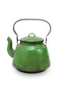 Vintage metal kettle, isolated