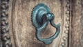 Vintage Metal Knob Door Knocker Royalty Free Stock Photo