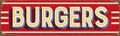 Vintage rusty metal sign - Burgers