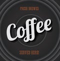 Vintage metal sign - fresh brewed coffee