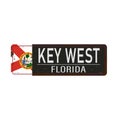 Vintage metal sign - Key West Florida - Vector EPS 10