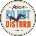 Vintage Metal Sign - Please Do Not Disturb Royalty Free Stock Photo