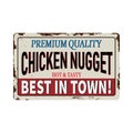 Vintage metal sign - Delicious Chicken Nuggets Dinners - Vector EPS 10 - Grunge and rusty effects can be easily removed