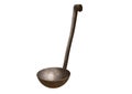 Vintage metal soup ladle isolated over white background