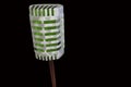 Vintage metal studio microphone 3D rendering