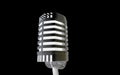 Vintage metal studio microphone 3D rendering