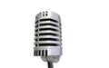 Vintage metal studio microphone 3D rendering