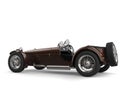 Vintage metallic brown sports racing car - side view