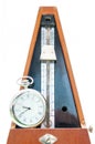 Vintage metronome and clock