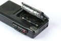 Vintage micro cassette recorder. Portable analog voice recorder Royalty Free Stock Photo