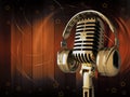 Vintage microphone Royalty Free Stock Photo