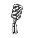 Vintage microphone hand drawing Royalty Free Stock Photo