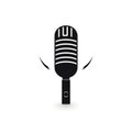 Vintage Microphone Icon of microphone Royalty Free Stock Photo