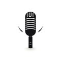 Vintage Microphone Icon of microphone Royalty Free Stock Photo