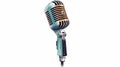 Vintage Microphone Image Png Vector In Light Aquamarine And Orange