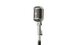 Vintage microphone isolated Royalty Free Stock Photo