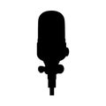 Vintage microphone silhouette illustration Royalty Free Stock Photo