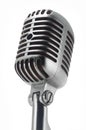 Vintage Microphone on white Royalty Free Stock Photo