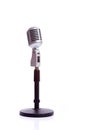 Vintage Microphone on White Royalty Free Stock Photo