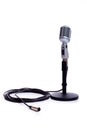 Vintage Microphone on White Royalty Free Stock Photo