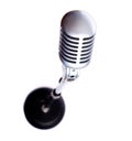 Vintage Microphone on White Royalty Free Stock Photo