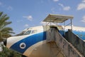 Vintage military aircraft on display at the Israeli Air Force Museum