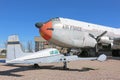 Vintage military airplane on display Royalty Free Stock Photo