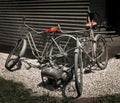 Vintage Military Bicycles Outside Quonset Hut