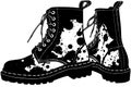 Vintage Military Boot Vector Illustration: Retro Grunge Army Footwear Design.