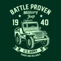 Vintage Military Jeep Vector Graphic, American Military Jeep Graphic T-shirt