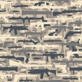 Vintage military seamless pattern