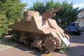 Vintage military tank, France