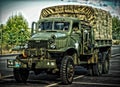 Vintage Military Truck HDR Royalty Free Stock Photo