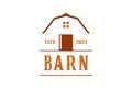 Vintage Minimalist Farming Barn Sign Symbol Illustration Vector