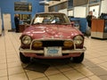 Vintage purple Honda Z600 coupe in mint condition - front view